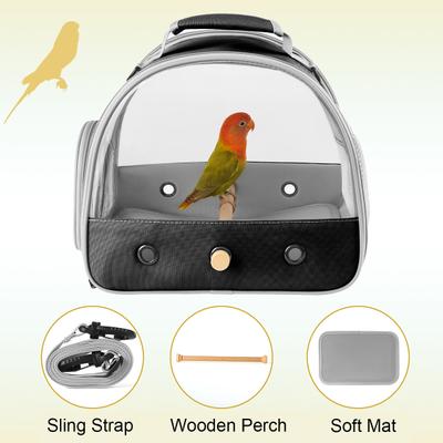 Show full view: Halinfer Portable Bird Travel Carrier Cage, 1-lb bag, Black slide 2 of 8
