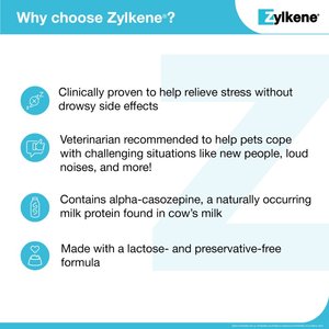 Vetoquinol Zylkene 75-mg Capsules Calming Supplement for Small Dogs & Cats, 30 count