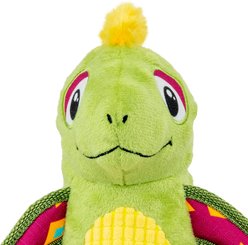 KONG Tropics Rattlez Iguana Tough Squeaky Plush Dog Toy, Green, Medium/Large slide 2 of 5
