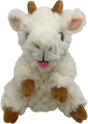 KONG Comfort Tykes Goat Squeaky Plush Dog Toy, White, Small