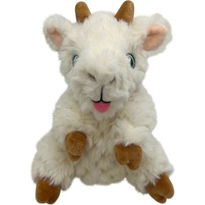 KONG KONG Comfort Tykes Goat Squeaky Plush Dog Toy, White, Small