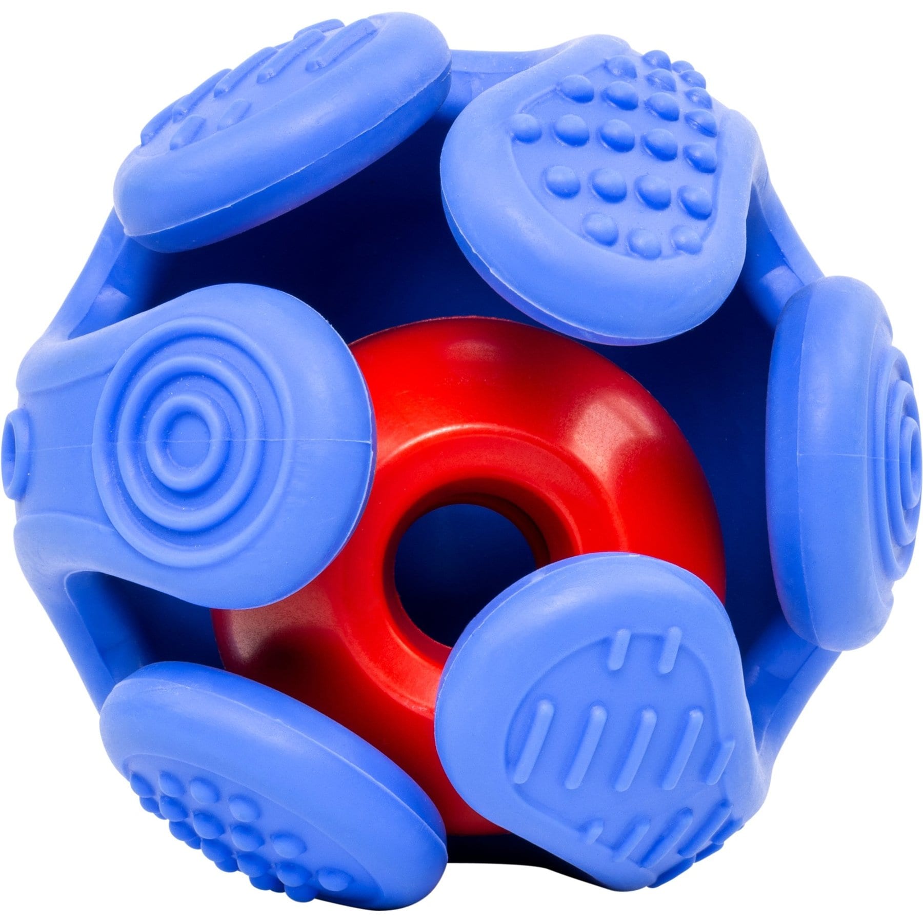 KONG Rewards Wrapz Treat Dispensing Dog Toy, Blue Red, Medium/Large