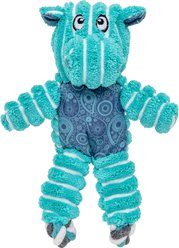 KONG Floppy Knots Hippo Tough Squeaky Plush Dog Toy, Teal, X-Small