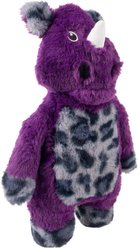 KONG Jungle Jamz Rhino Tough Squeaky Plush Dog Toy, Purple, Medium/Large slide 2 of 6