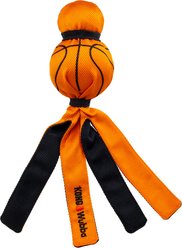 KONG Wubba Sport Basketball Squeaky Plush Dog Toy, Orange, Large