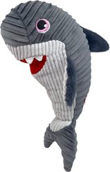 KONG Cuteseas Rufflez Shark Squeaky Plush Dog Toy, Grey, Medium/Large