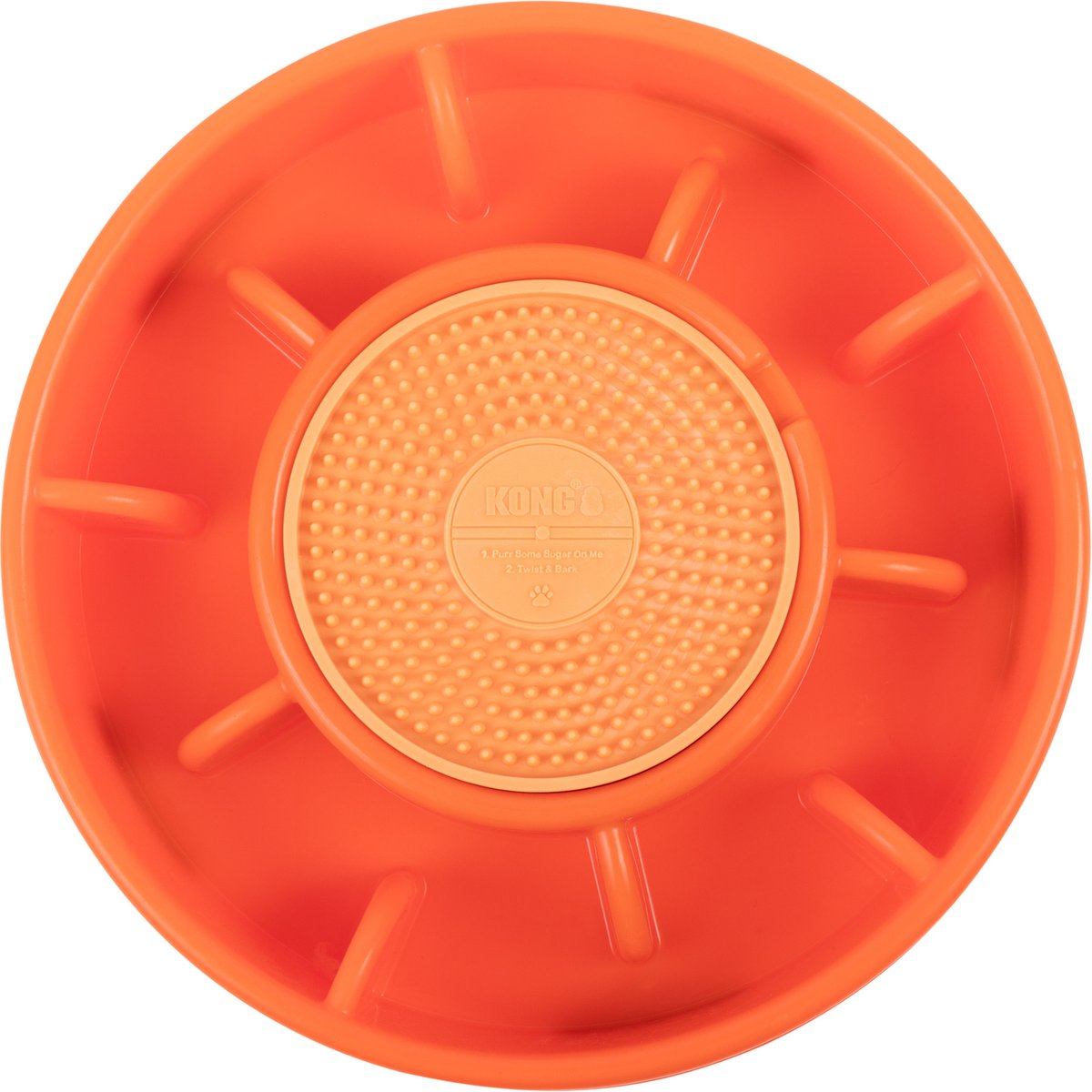 KONG Licks Mealtime Treat Dispensing Dog Toy, Orange, Large