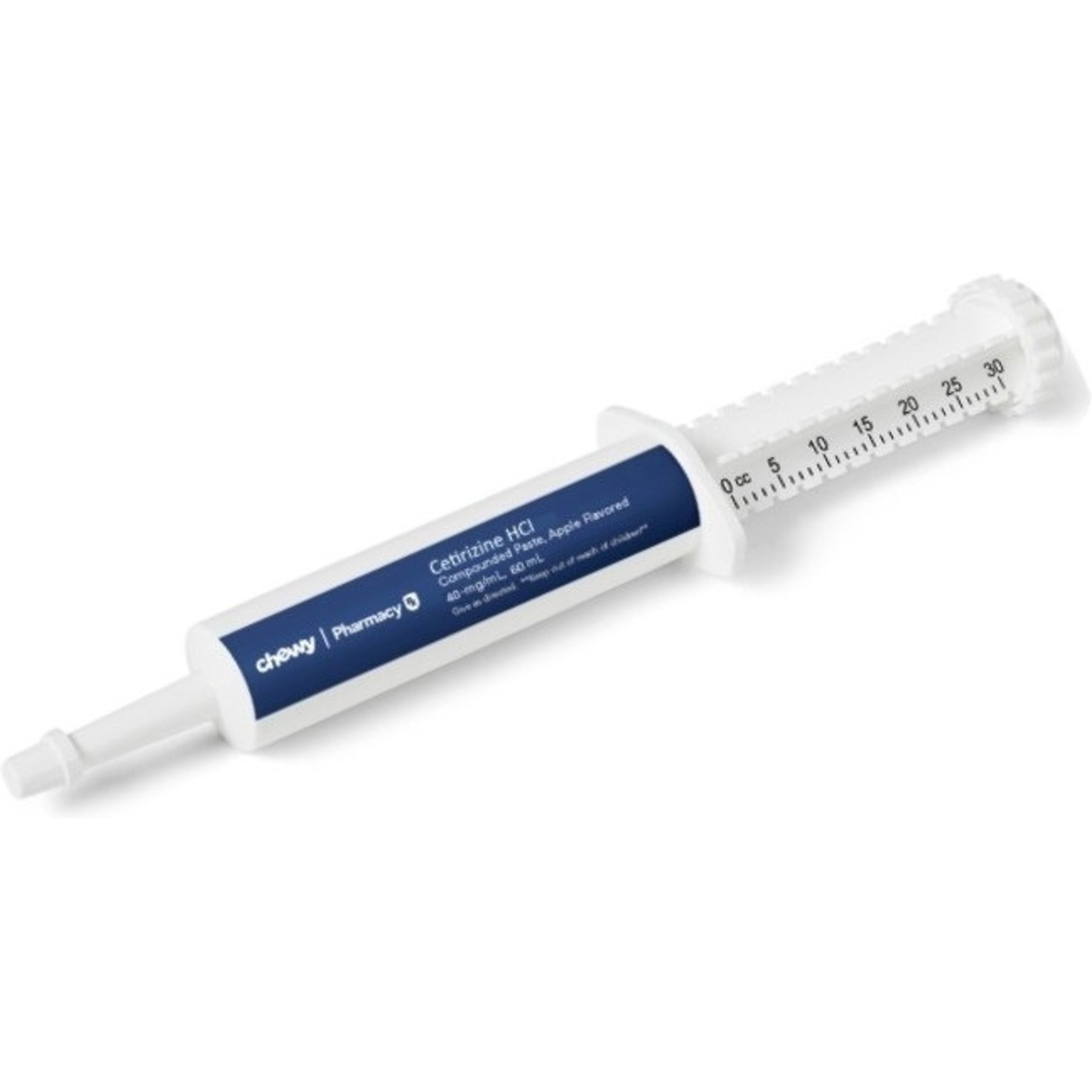 Cetirizine HCl Compounded Apple Paste, 40 mg/mL, 60 mL for Veterinary use (dosed in 5mL increments)