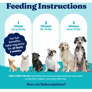 Solid Gold Mellow Belly Probiotic Soft Chews Digestive Supplement for Dogs, 120 count