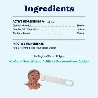 Show full view: Solid Gold Berry Balance Cranberry Urinary Tract Health Powder Supplement for Dogs & Cats, 3.5-oz jar slide 10 of 13