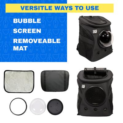 Show full view: Travel Cat Fat Cat Airline Approved Bubble Backpack Cat Carrier, Charcoal slide 3 of 12