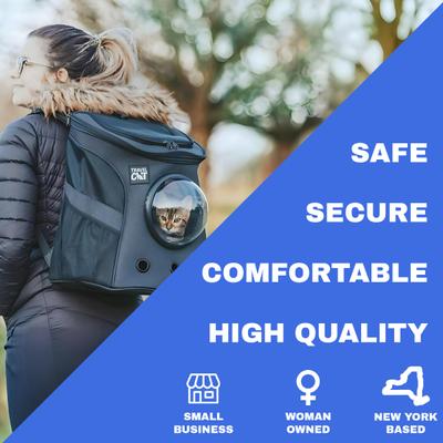 Show full view: Travel Cat Fat Cat Airline Approved Bubble Backpack Cat Carrier, Charcoal slide 5 of 12