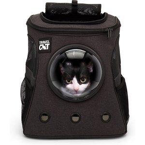 Travel Cat Fat Cat Airline Approved Bubble Backpack Cat Carrier, Charcoal
