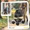 Show in main carousel: PawHut 3 in 1 4 Wheels Stroller with Detachable Carrier with Storage Basket for Small Dogs & Cats, Gray, 29.9 x 19.7 x 40.2-in slide 3 of 9