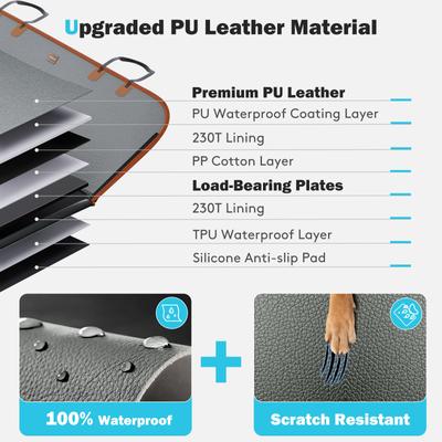 Show full view: JOEJOY Waterproof SUV Back Seat Hammock Dog Car Seat Cover, Grey slide 4 of 8