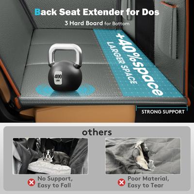 Show full view: JOEJOY Waterproof SUV Back Seat Hammock Dog Car Seat Cover, Grey slide 3 of 8