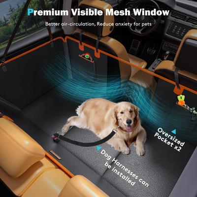 Show full view: JOEJOY Waterproof SUV Back Seat Hammock Dog Car Seat Cover, Black slide 7 of 9