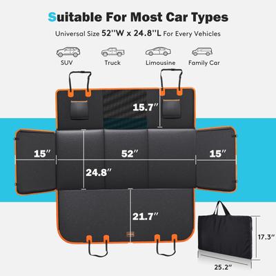 Show full view: JOEJOY Waterproof SUV Back Seat Hammock Dog Car Seat Cover, Black slide 6 of 9