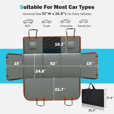 Show full view: JOEJOY Waterproof SUV Back Seat Hammock Dog Car Seat Cover, Grey slide 7 of 8