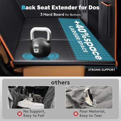 Show full view: JOEJOY Waterproof SUV Back Seat Hammock Dog Car Seat Cover, Black slide 3 of 9