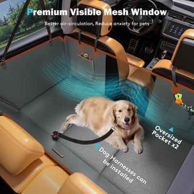 Show full view: JOEJOY Waterproof SUV Back Seat Hammock Dog Car Seat Cover, Grey slide 8 of 8