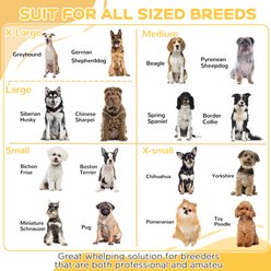 PawHut Pig Rail Adjustable Height Door Dog Playpen with Pad, for Small, White, 48.75 x 47.25 x 19.75-in, 5 count slide 2 of 9