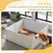 Show in main carousel: PawHut Pig Rail Adjustable Height Door Dog Playpen with Pad, for Small, White, 48.75 x 47.25 x 19.75-in, 5 count slide 6 of 9