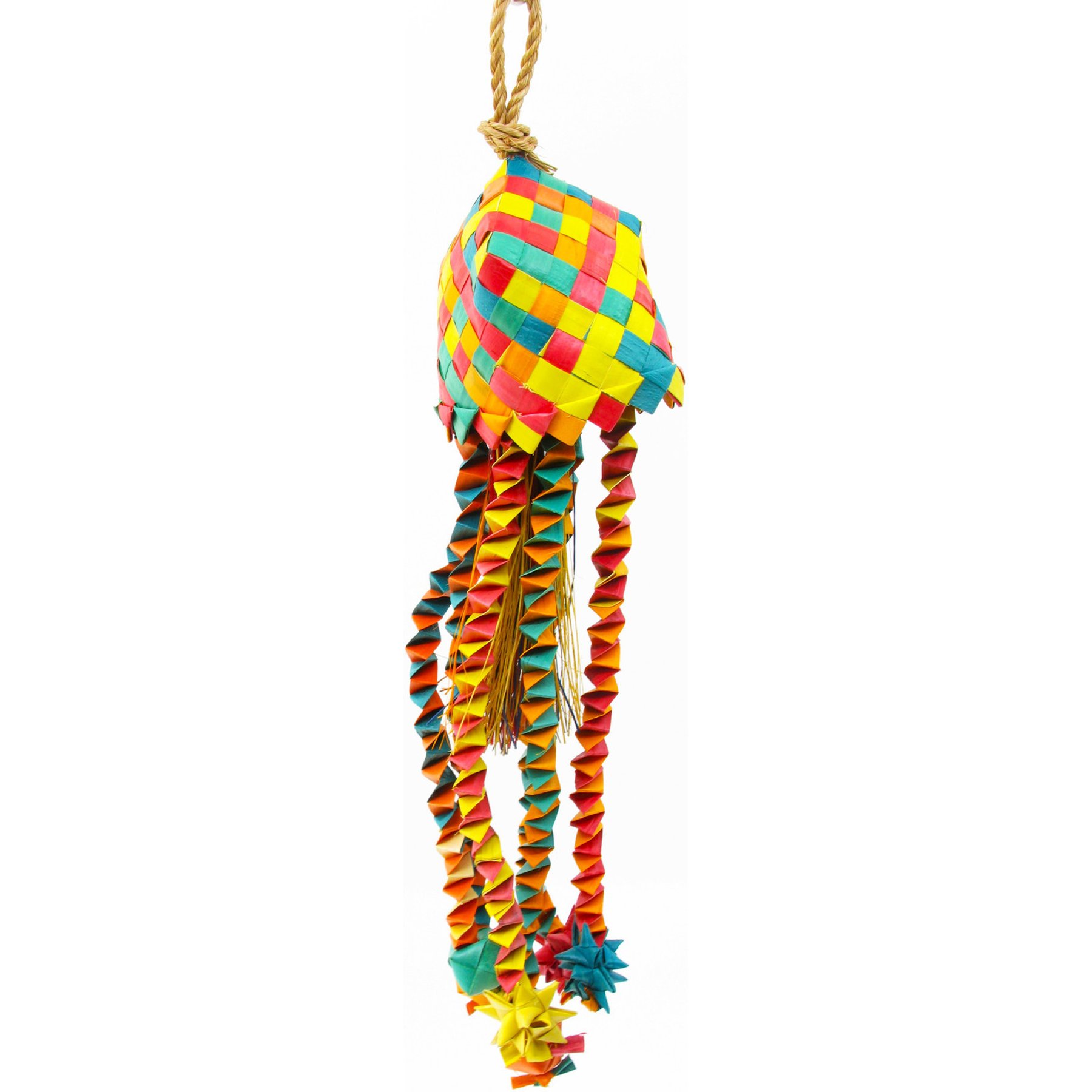 Planet Pleasures Star Basket Exercise Parrot Toy, Multicolor, Large