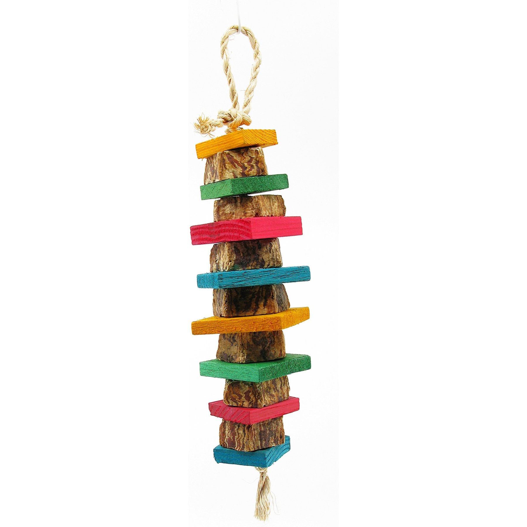 Planet Pleasures Rugby Exercise Parrot Toy, Multicolor, Large
