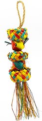 Planet Pleasures Cube Stacker Exercise Parrot Toy, Multicolor, Small