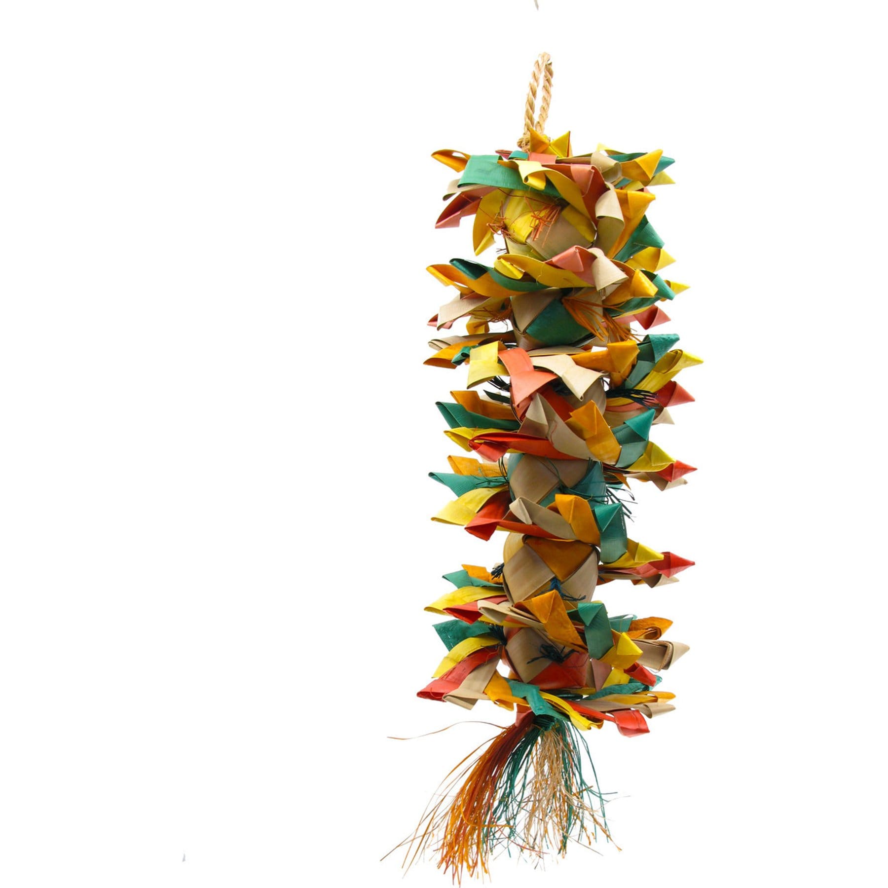 Planet Pleasures Spiral Tower Exercise Parrot Toy, Multicolor, Large