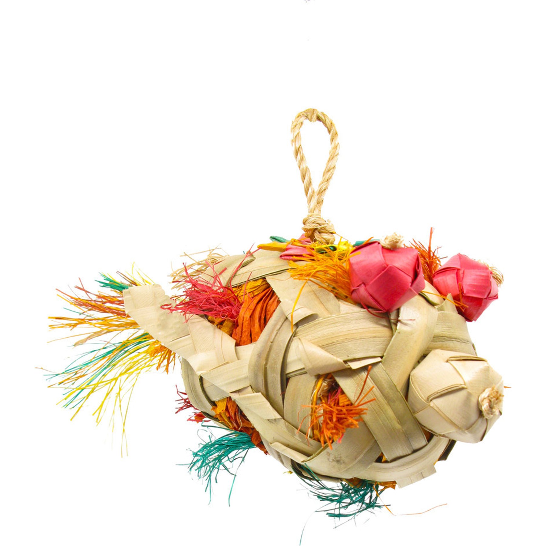 Planet Pleasures Blow Fish Exercise Parrot Toy, Multicolor, Medium