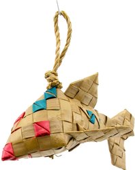 Planet Pleasures Dolphin Exercise Parrot Toy, Multicolor, Small