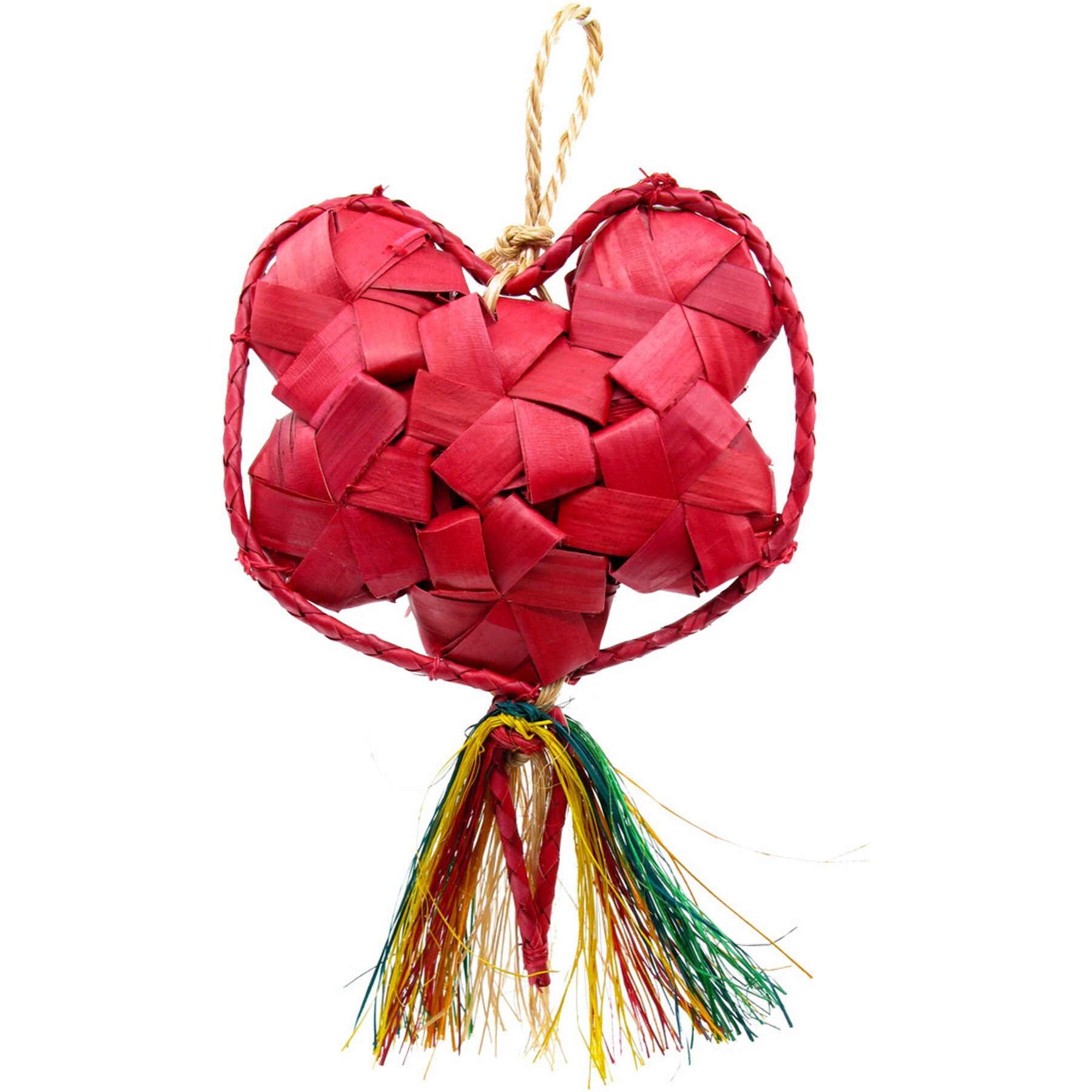Planet Pleasures Heart Exercise Parrot Toy, Multicolor, Large