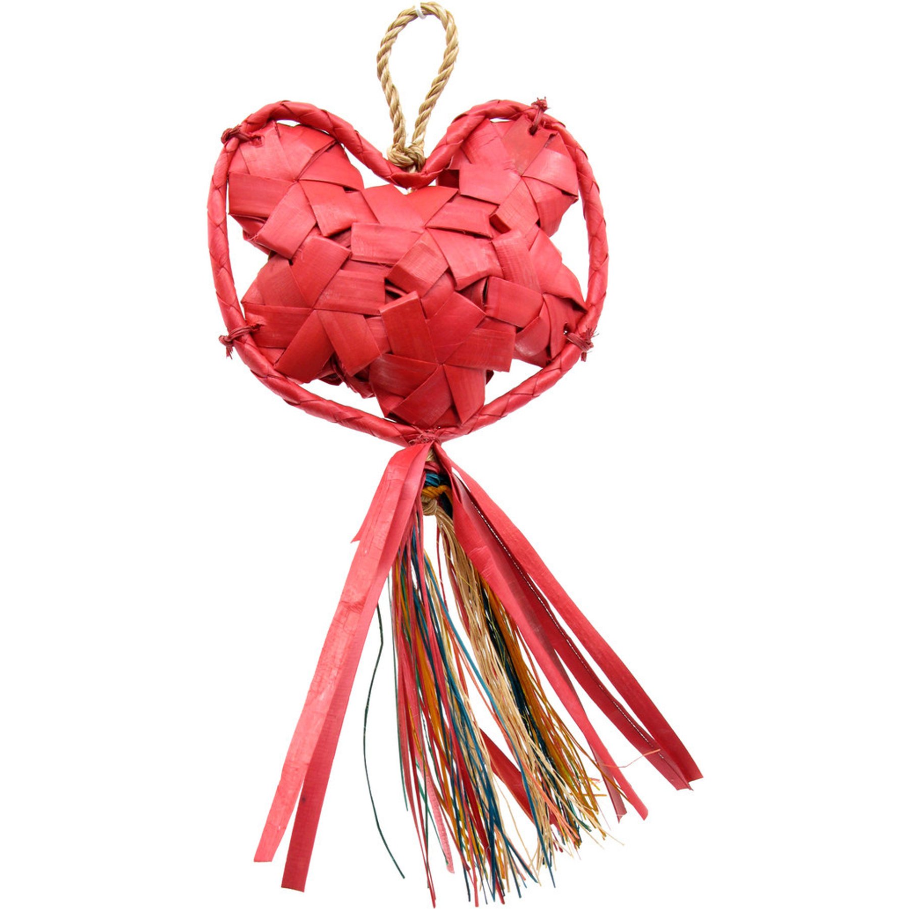 Planet Pleasures Heart Exercise Parrot Toy, Multicolor, Small