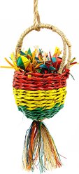 Planet Pleasures Goodie Basket Exercise Parrot Toy, Multicolor, Large