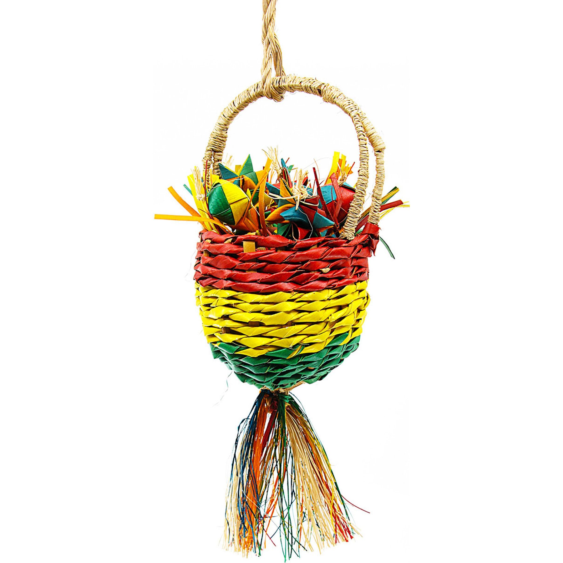 Planet Pleasures Goodie Basket Exercise Parrot Toy, Multicolor, Large