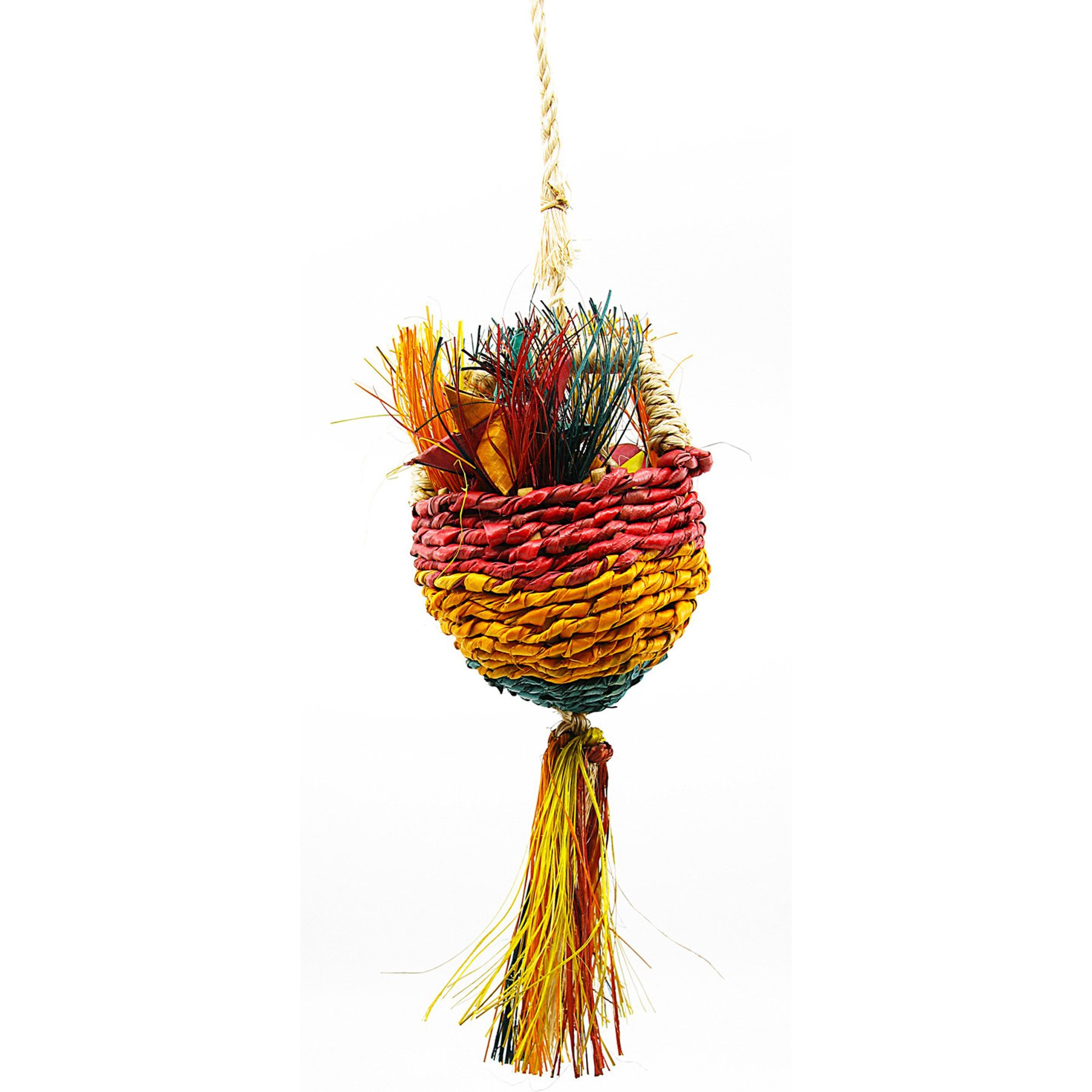 Planet Pleasures Goodie Basket Exercise Parrot Toy, Multicolor, Medium