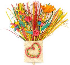 Planet Pleasures Floral Bouquet Exercise Parrot Toy, Multicolor, Medium