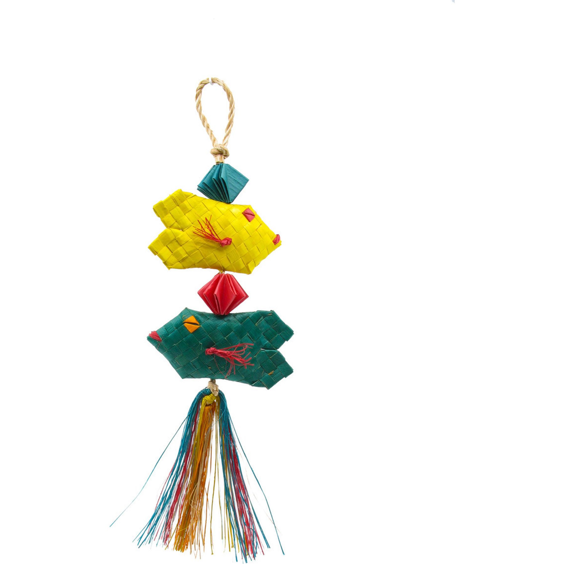 Planet Pleasures Tropical Fish Exercise Parrot Toy, Multicolor, Small