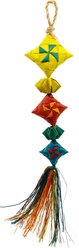Planet Pleasures Pillows Exercise Parrot Toy, Multicolor, Small