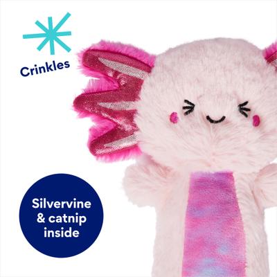 Show full view: Frisco Axolotl Jumbo Plush Kicker Cat Toy with Silvervine & Catnip slide 3 of 5