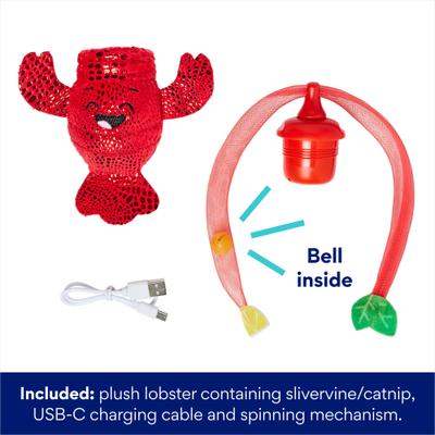 Show full view: Frisco Lobster Erratic Spinning Tail Cat Toy with Silvervine & Catnip slide 4 of 7