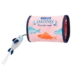 Frisco Sardine Plush Interactive Kicker with Teaser Cat Toy with Silvervine & Catnip