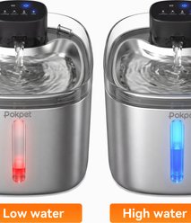 Pokpet Stainless Steel Automatic Water Dispenser with Motion Sensor Ultra Quiet Cat Water Fountain, 5-L slide 2 of 9