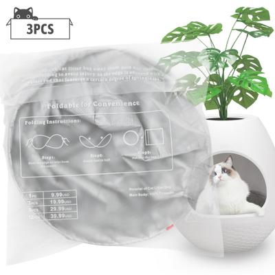 Show full view: Coziwow Foldable Cat Litter Box Liners, Gray, Medium: 18.8 x 5.7-in, 3 count slide 2 of 6