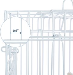 Yaheetech Travel Bird Cage with Open Play Top, White, Small slide 2 of 6