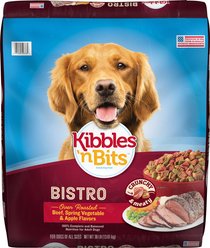 Kibbles 'n Bits Bistro Oven Roasted Beef, Spring Vegetable & Apple Flavor Dry Dog Food, 30-lb bag