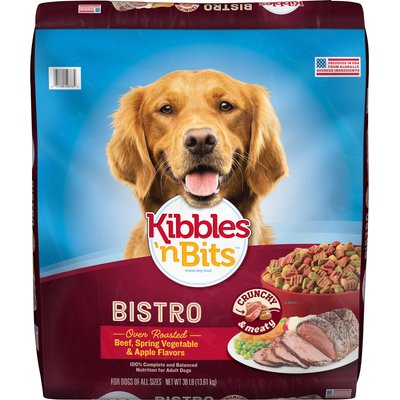 Kibbles 'n Bits Kibbles 'n Bits Bistro Oven Roasted Beef, Spring Vegetable & Apple Flavor Dry Dog Food, 30-lb bag