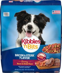 Kibbles 'n Bits Adult Savory Bacon & Steak Flavor Dry Dog Food, 30-lb bag